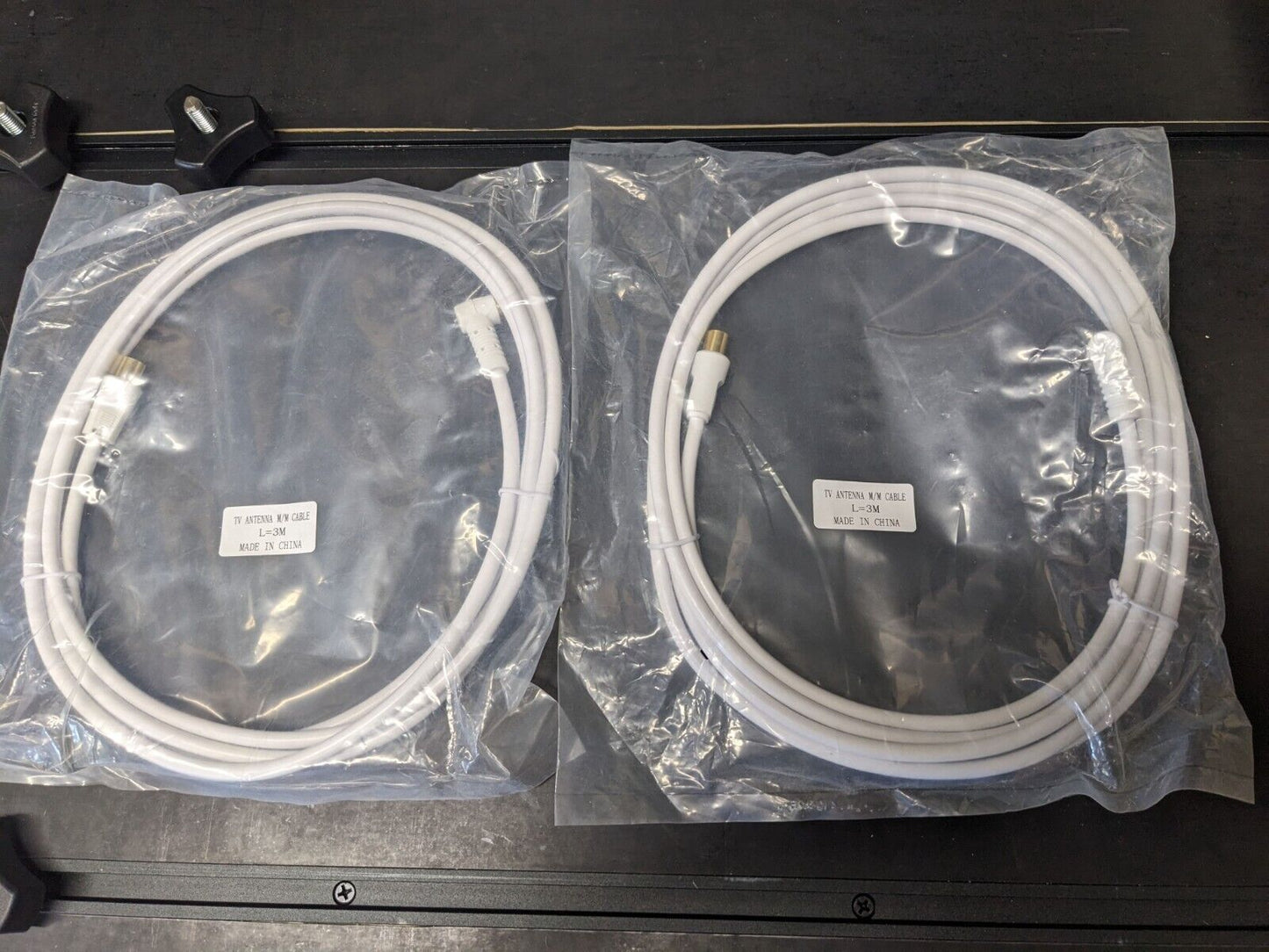 Right Angle TV Antenna Aerial Coax Cable PAL Male to Male Flylead Fly Lead