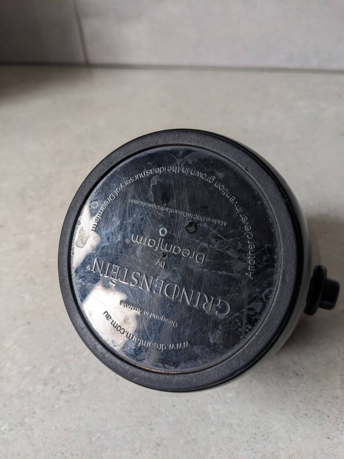 DreamFarm Grindenstein Knock Tamper Waste Coffee Grinds Bin - Charcoal Black
