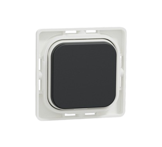 Clipsal Iconic 40APB-XB | Black Dolly Push Button Blank | Single Buy