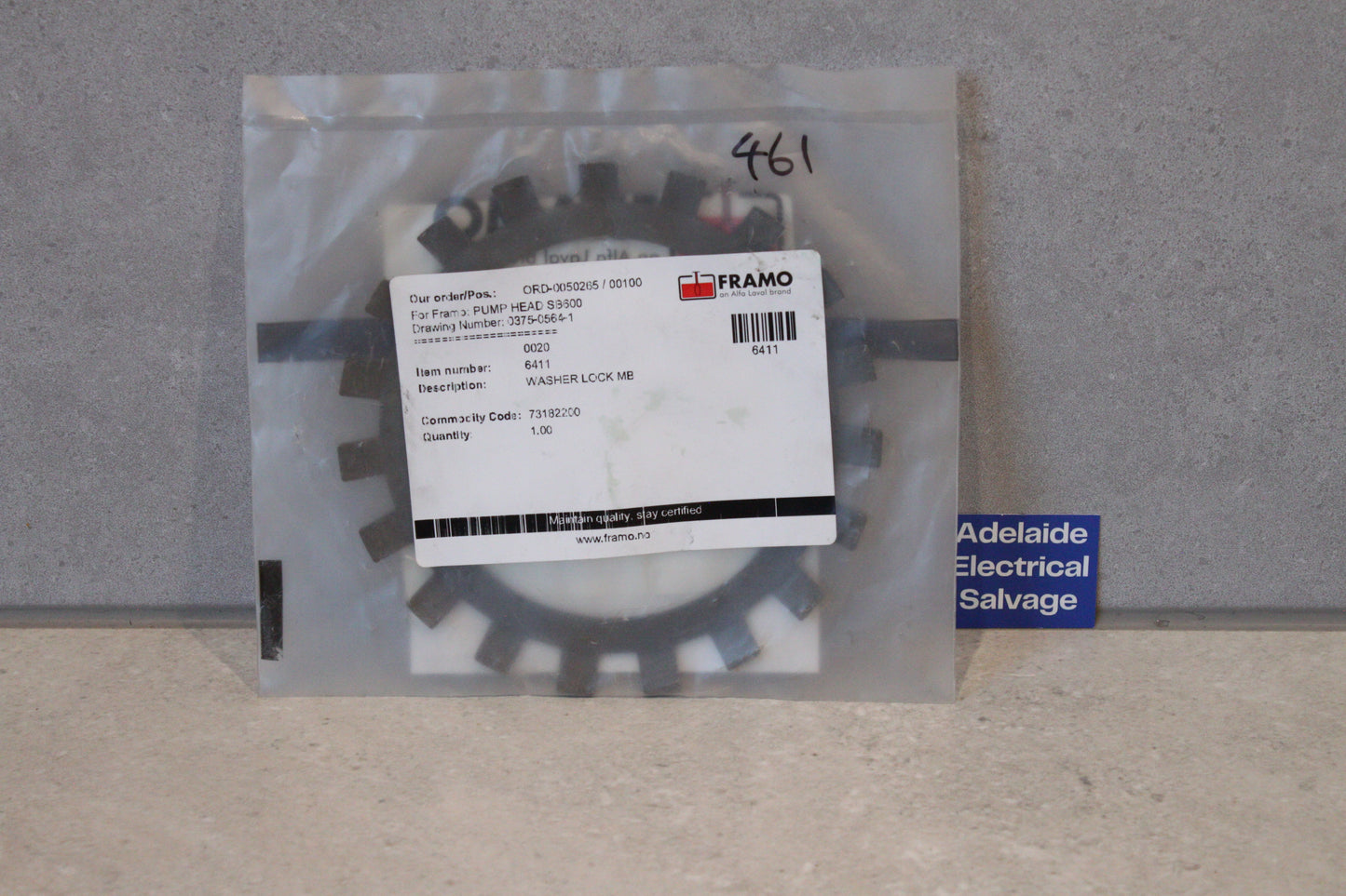 FRAMO - Pump Head SB600 Lock Washer 95.5mm ID - 6411