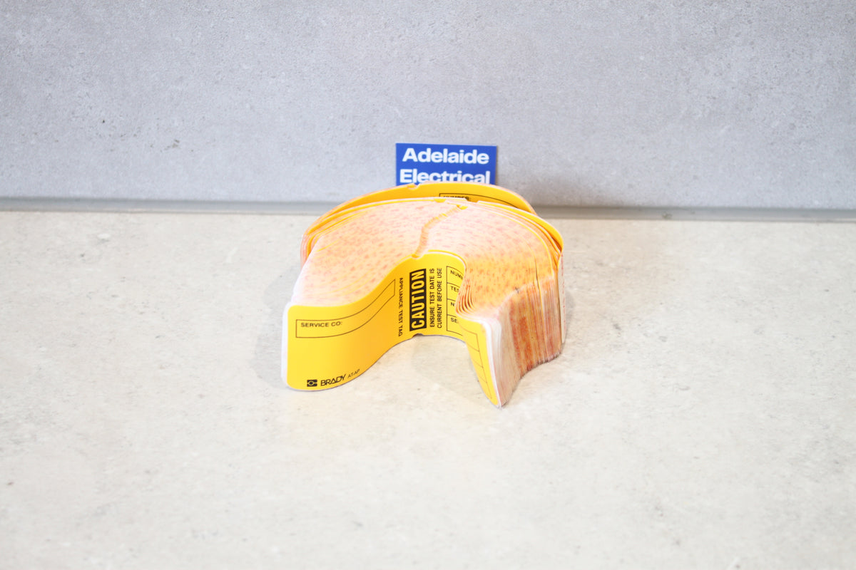 Brady - Heavy Duty Appliance Test Tag, Caution PK 70 Yellow