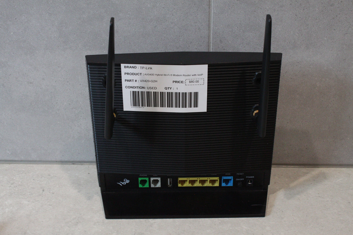 TP-Link AX5400 Hybrid Wi-Fi 6 Modem Router with VoIP VX420-G2H