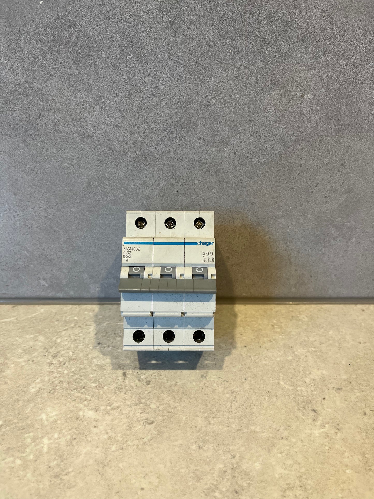 HAGER MSN332 | 32 AMP THREE POLE 6KA CIRCUIT BREAKER