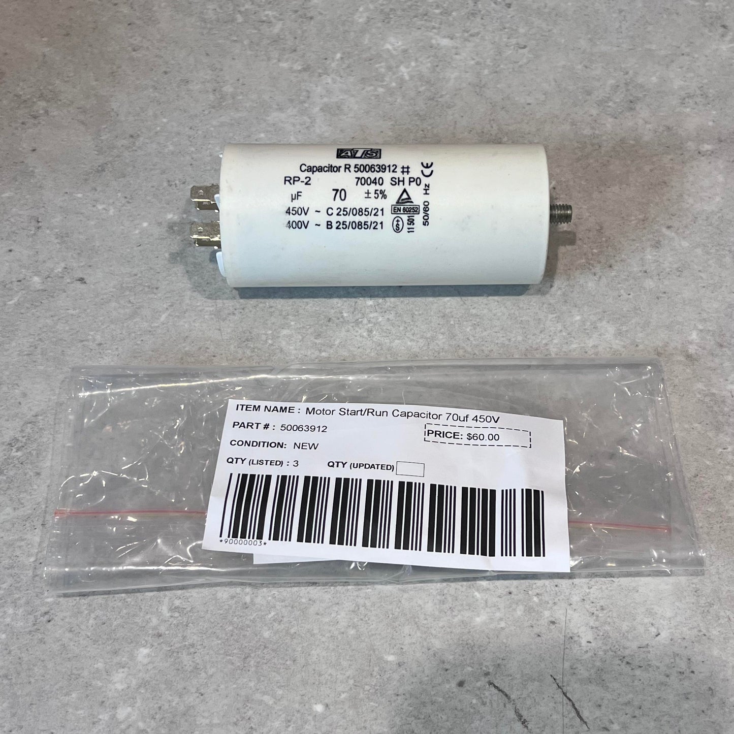 Motor Start/Run Capacitor 70uf 450V