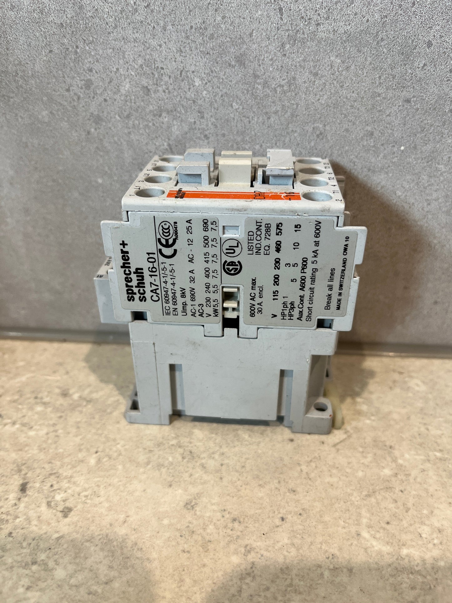 CA7-16-01 24V50 SPRECHER+SCHUH CONTACTOR - USED