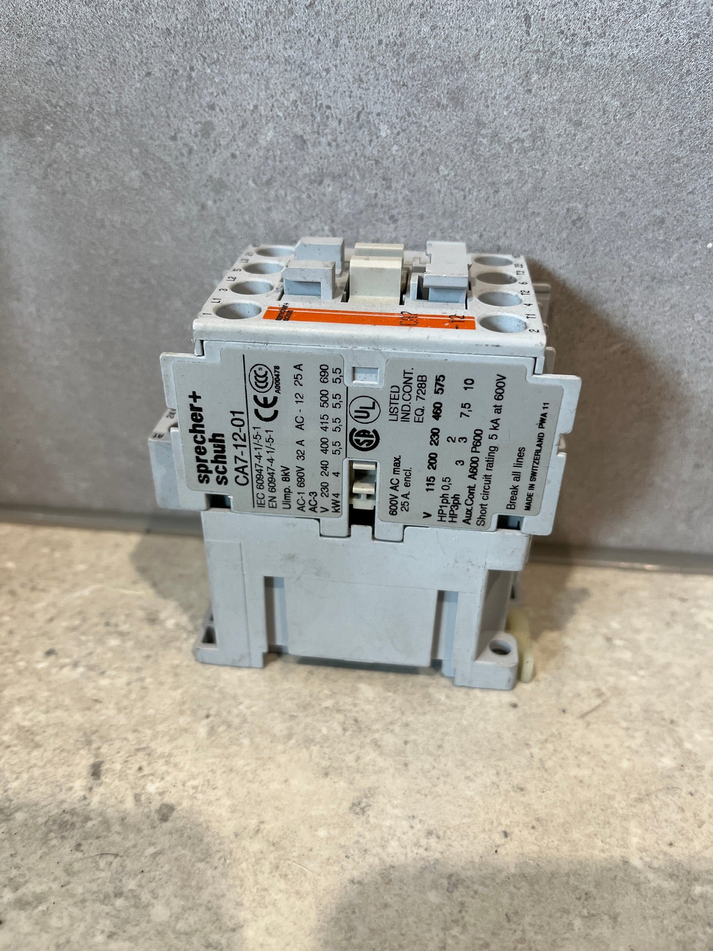 CA7-12-01 24V50 SPRECHER+SCHUH CONTACTOR - USED