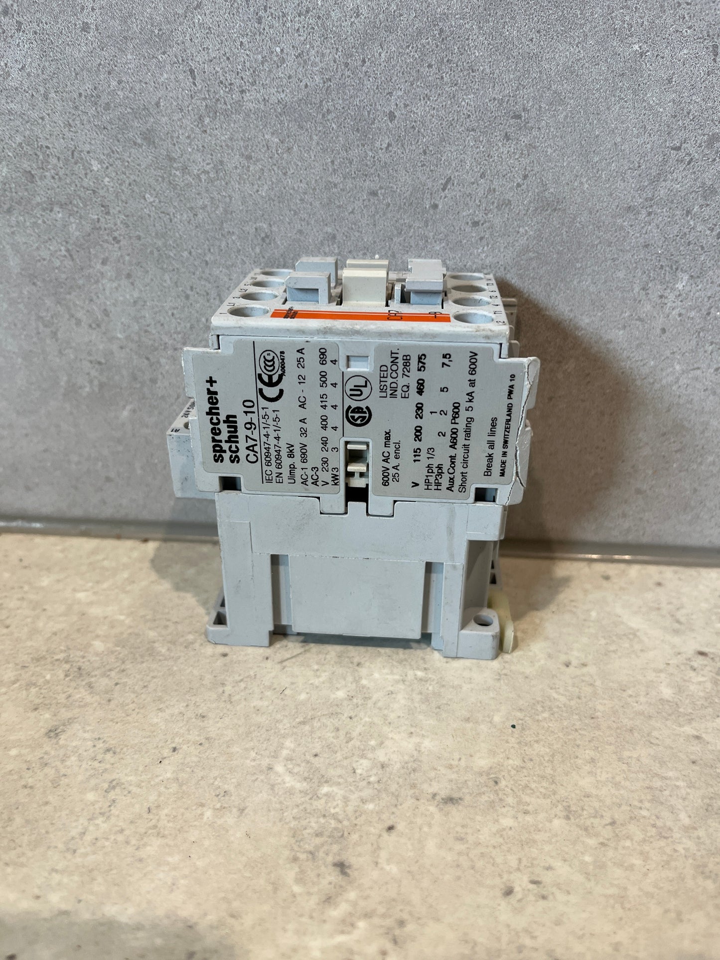 CA7-9-10 24V50 SPRECHER+SCHUH CONTACTOR - USED