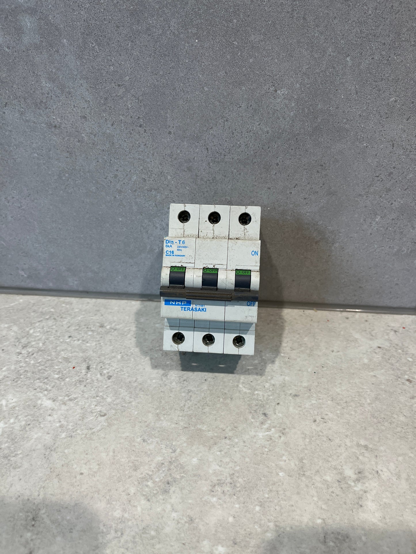 NHP DIN-T Miniature Circuit Breaker 6kA 3Pole 16A C Curve