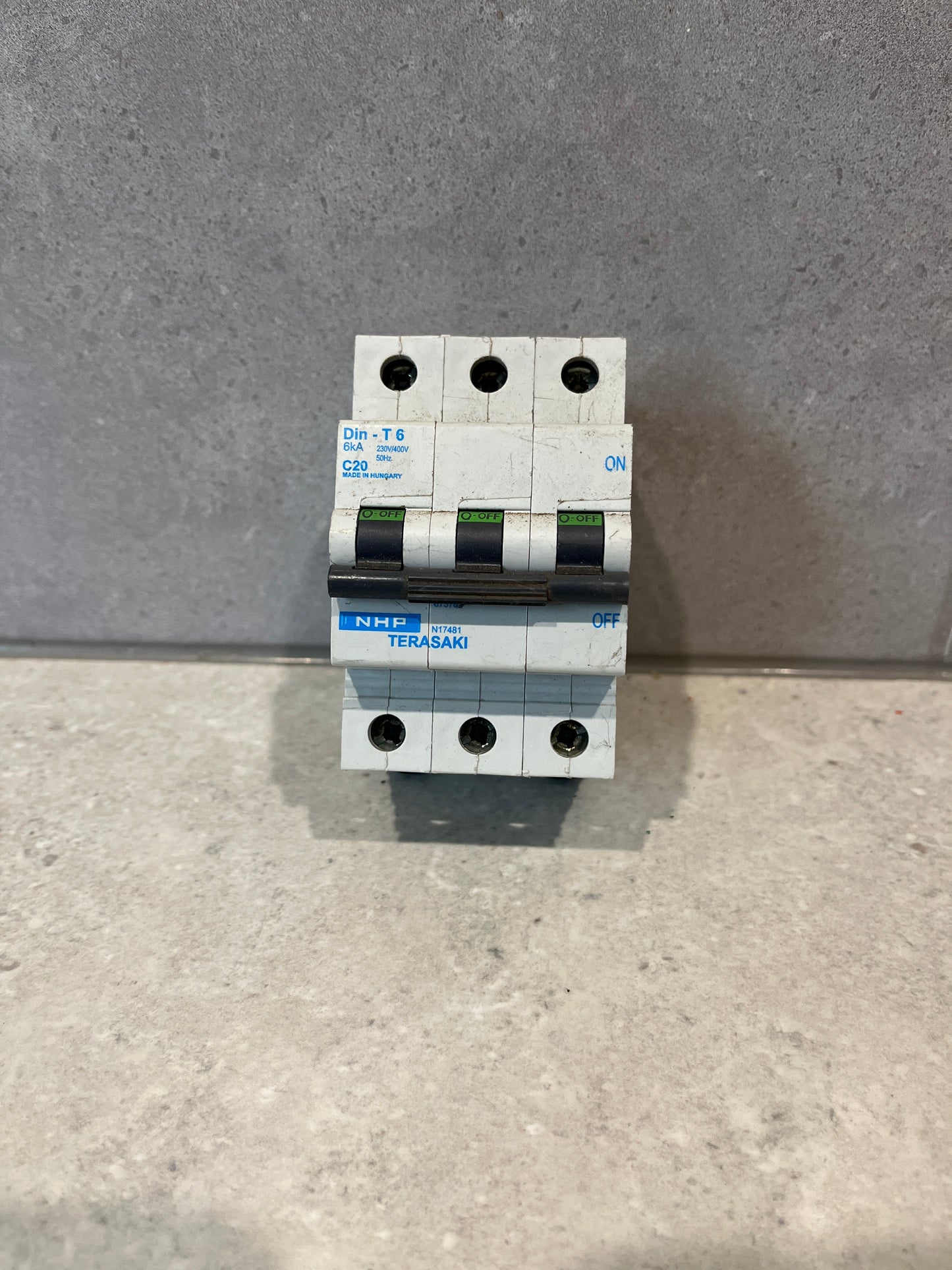 NHP DIN-T Miniature Circuit Breaker 6kA 3Pole 20A C Curve