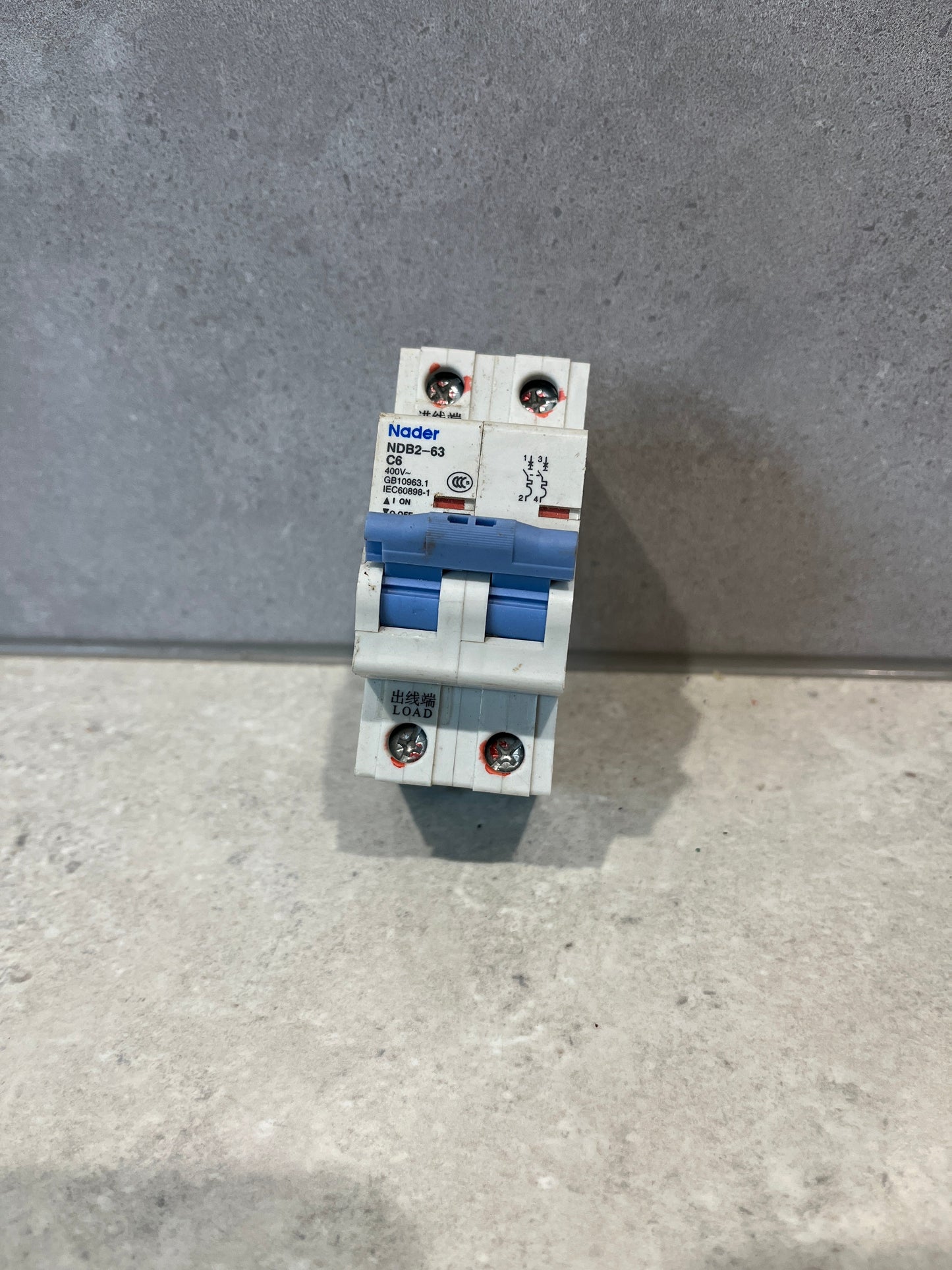 Nader C6 2 Pole 2 Phase MCB Circuit Breaker NB2-63