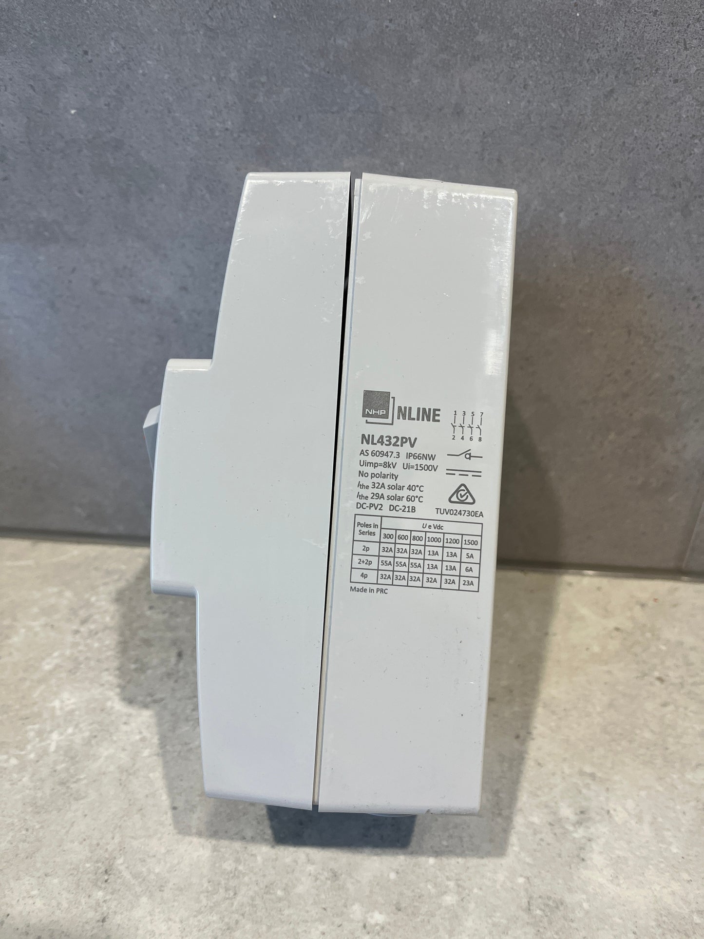 NHP NHP NL432PV | Enclosed DC Isolating Switch 32A 1500V IP66 | 4 Pole
