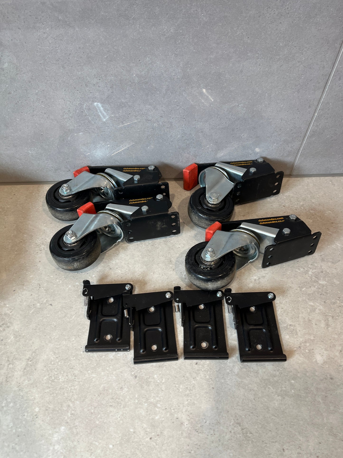 Workbench Castors Kit (1 Set of 4 castors) + Quick Release Mounting Plates RICHM