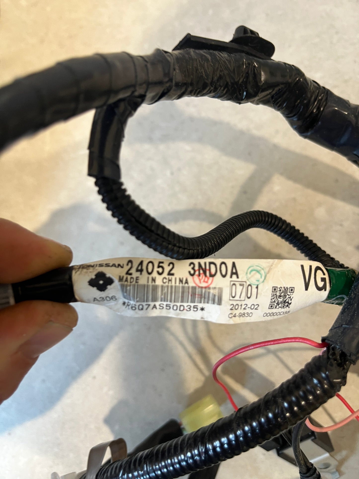 Nissan Leaf ZE0 & AZE0 Boot Wiring Harness. 24051/24052 -3ND0A