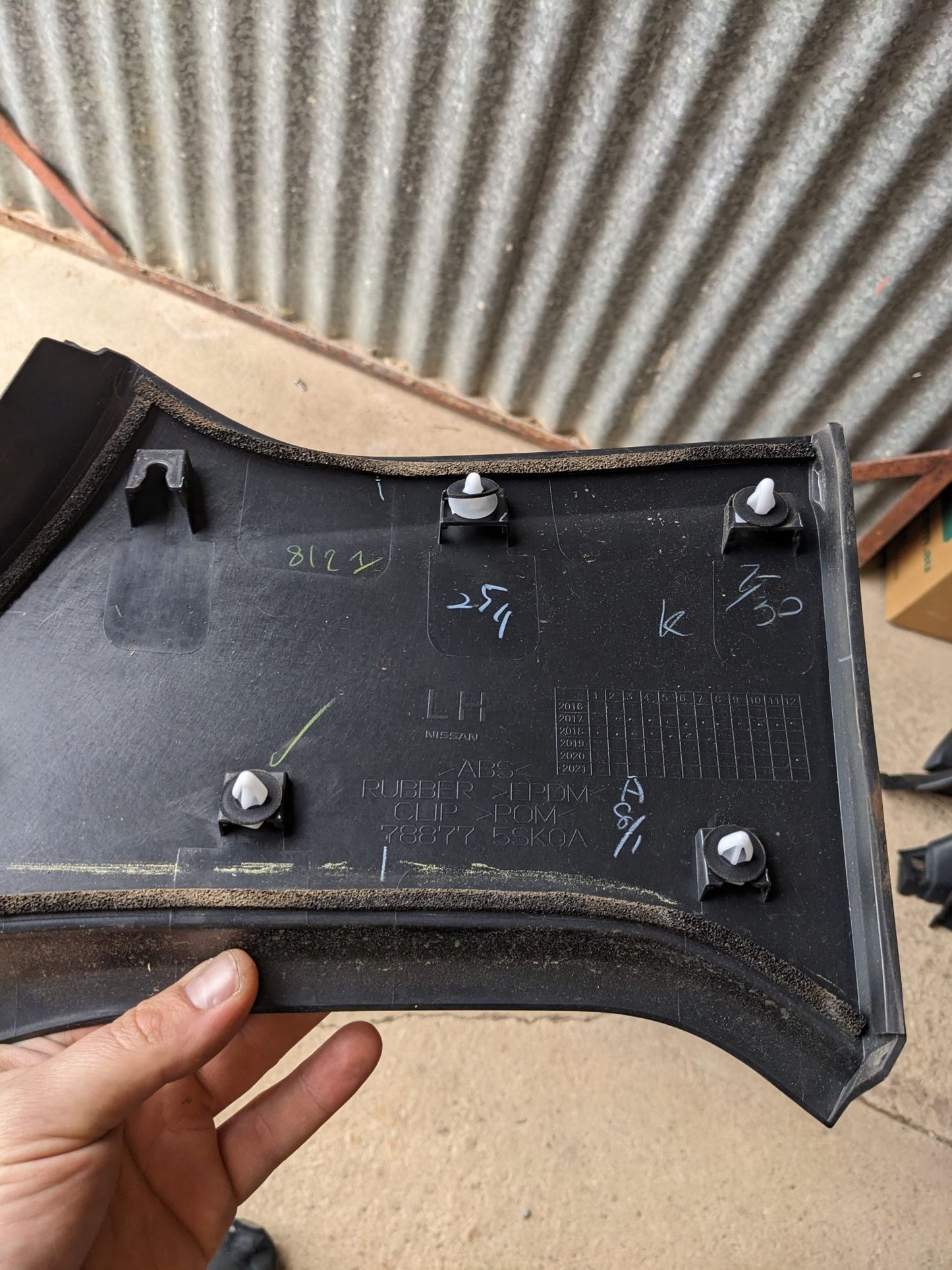 Nissan 78877-5SA0A Protector-Rear Side,LH Nissan Leaf ZE1