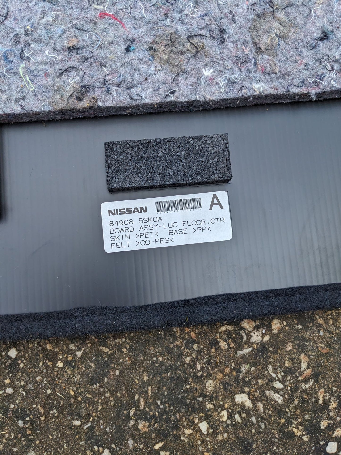 Nissan 84908-5SA0A Board Assy-Luggage Floor,Center Nissan Leaf ZE1