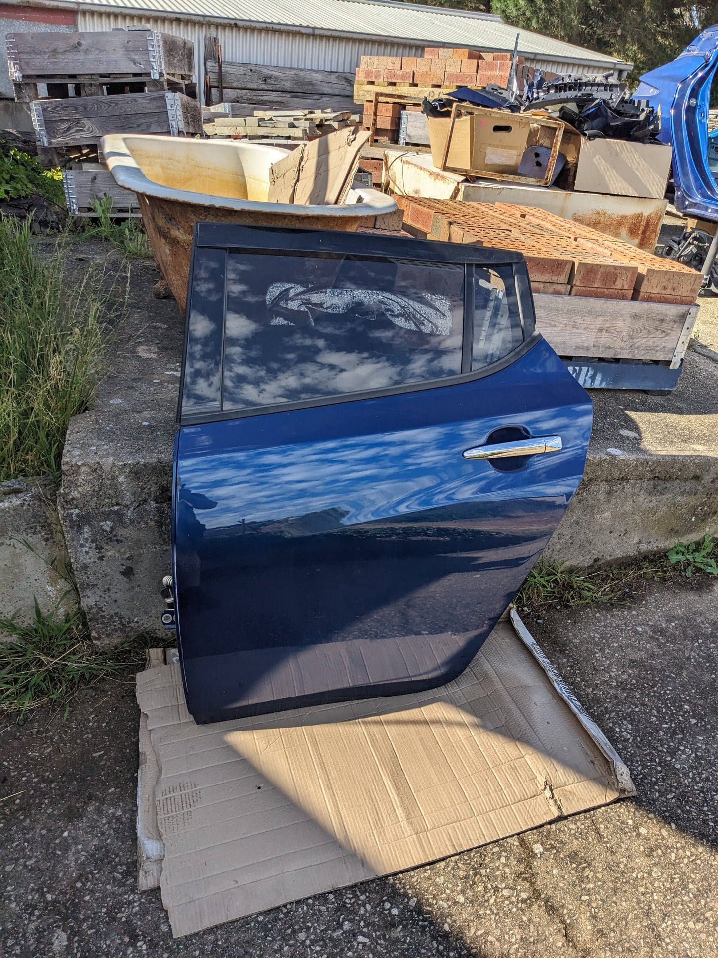 Nissan Rear Passenger Door - COMPLETE Nissan Leaf ZE1 BLUE