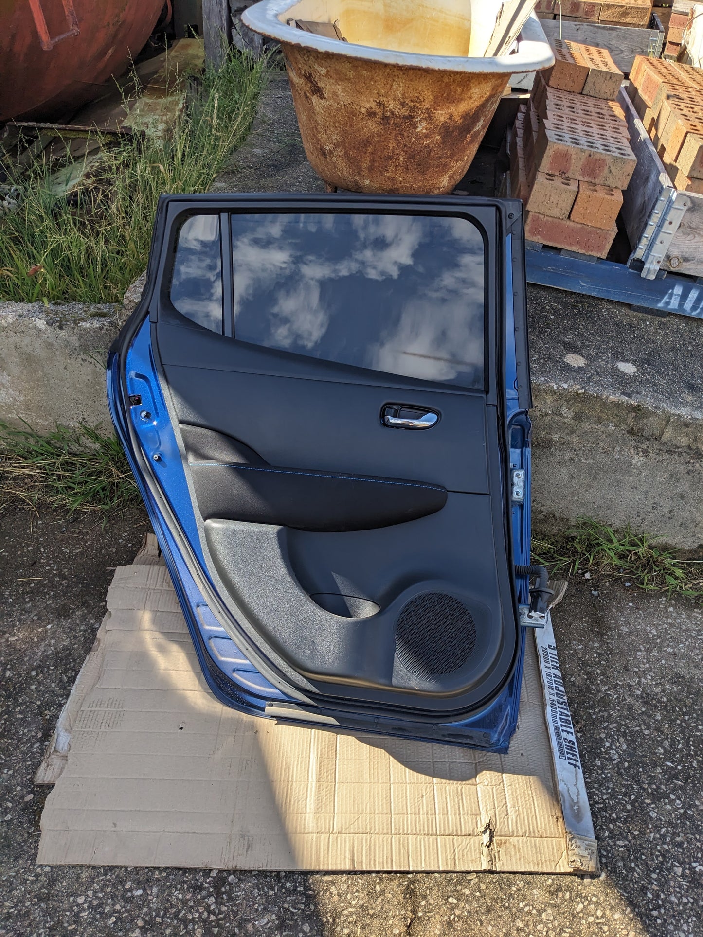Nissan Rear Passenger Door - COMPLETE Nissan Leaf ZE1 BLUE
