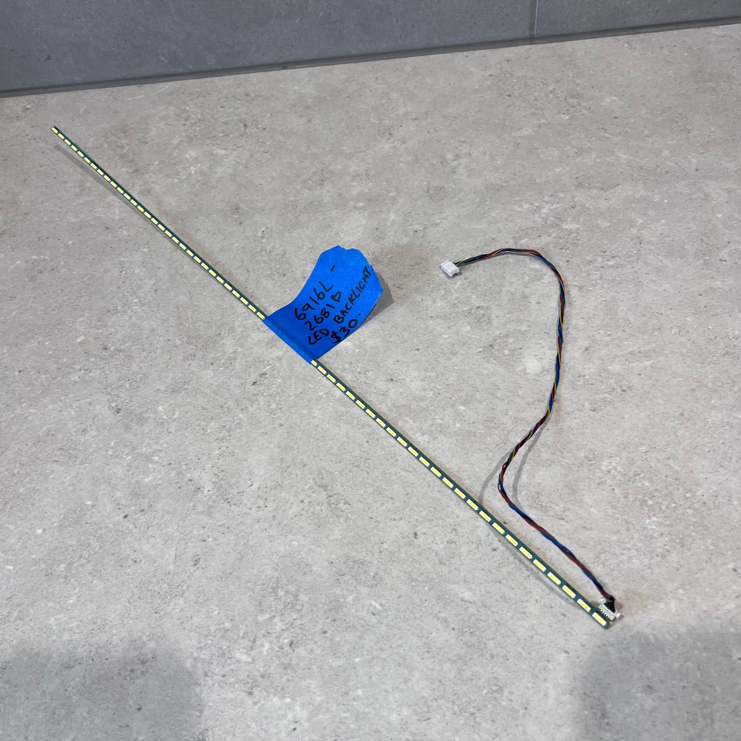 LED backlight strip with wiring connector
