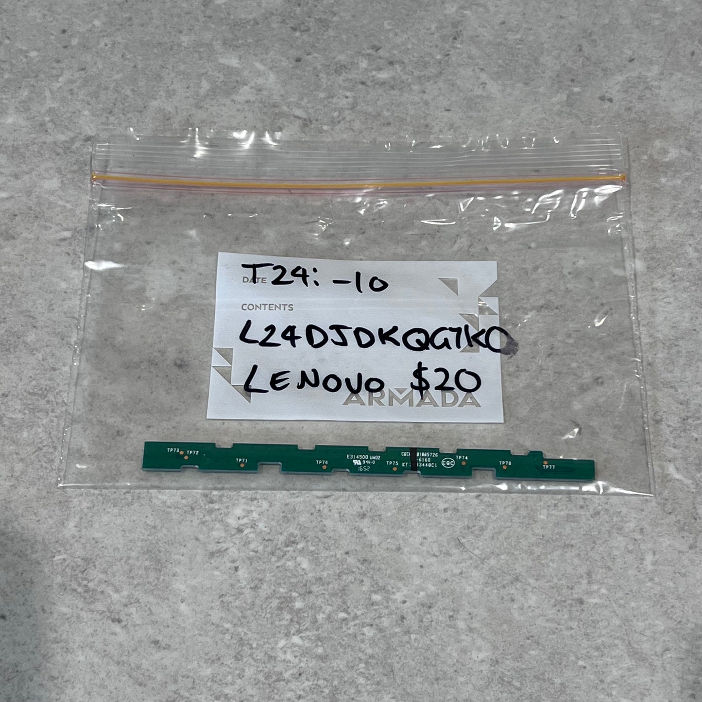 Lenovo T24i-10 monitor button board