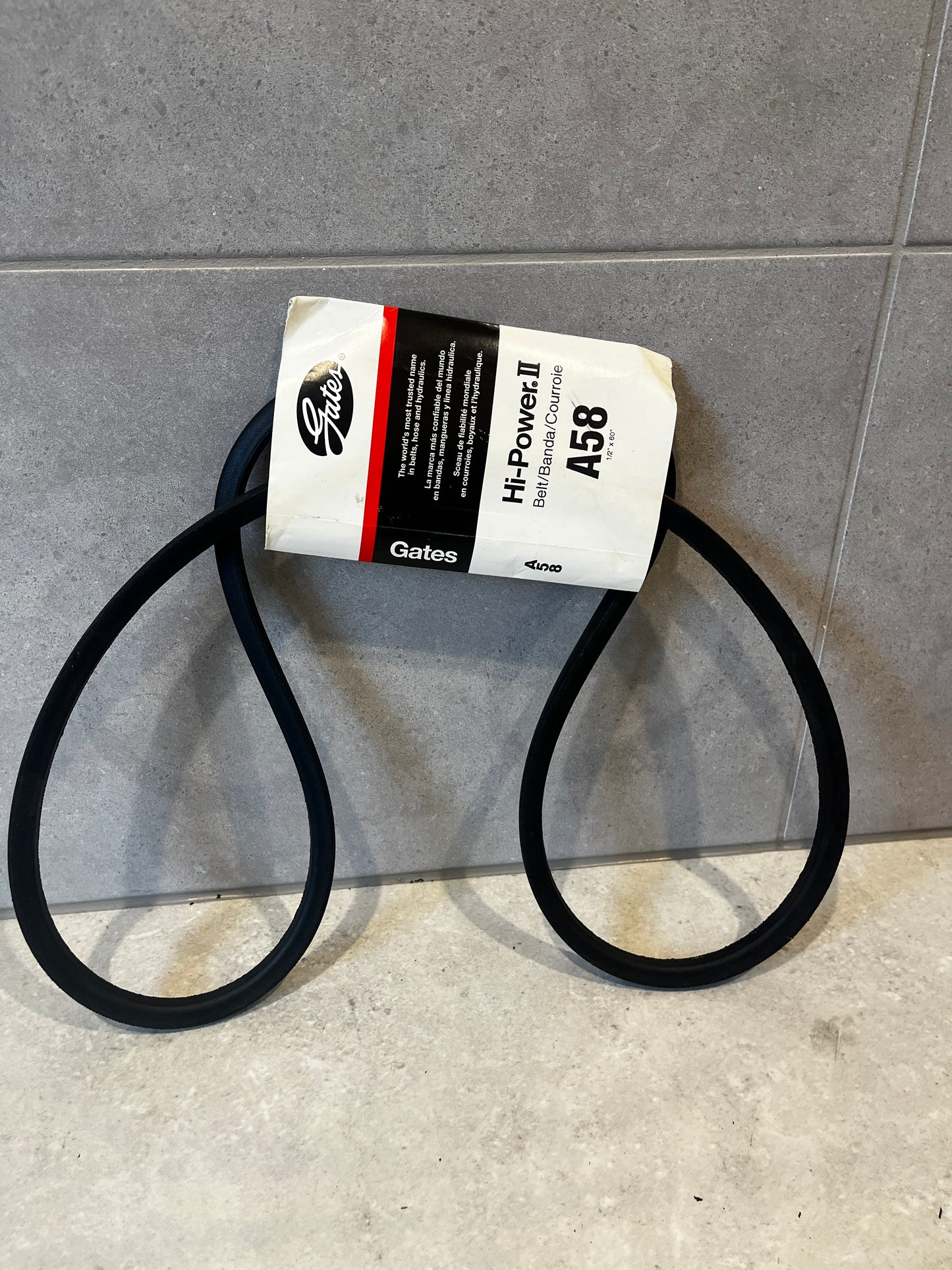 Gates Hi-Power II A58 V-Belt in packaging