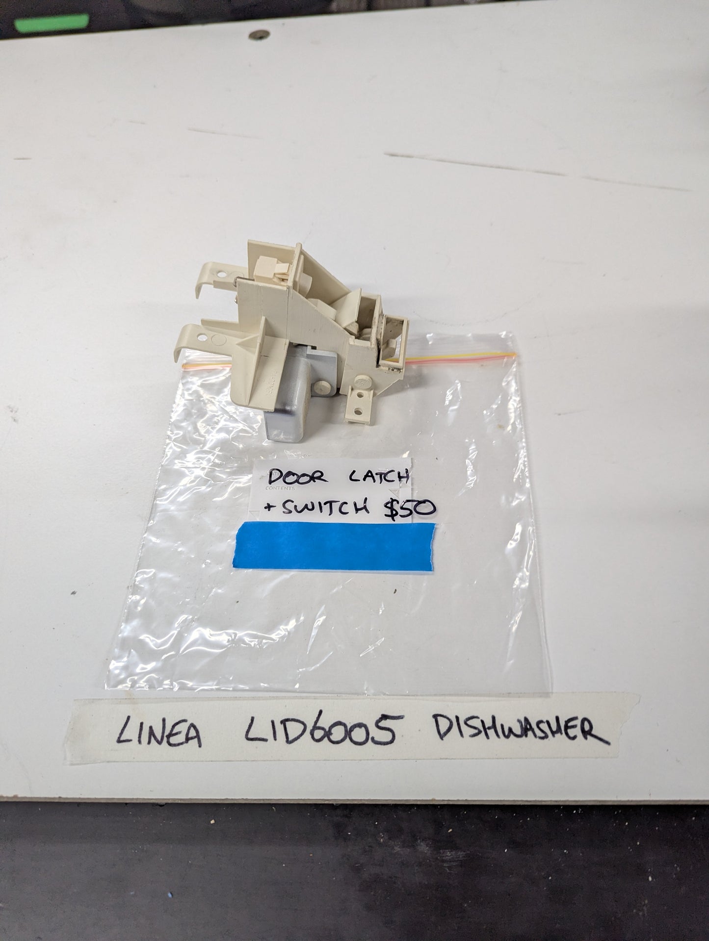Linea LID6005 dishwasher door latch and switch replacement part