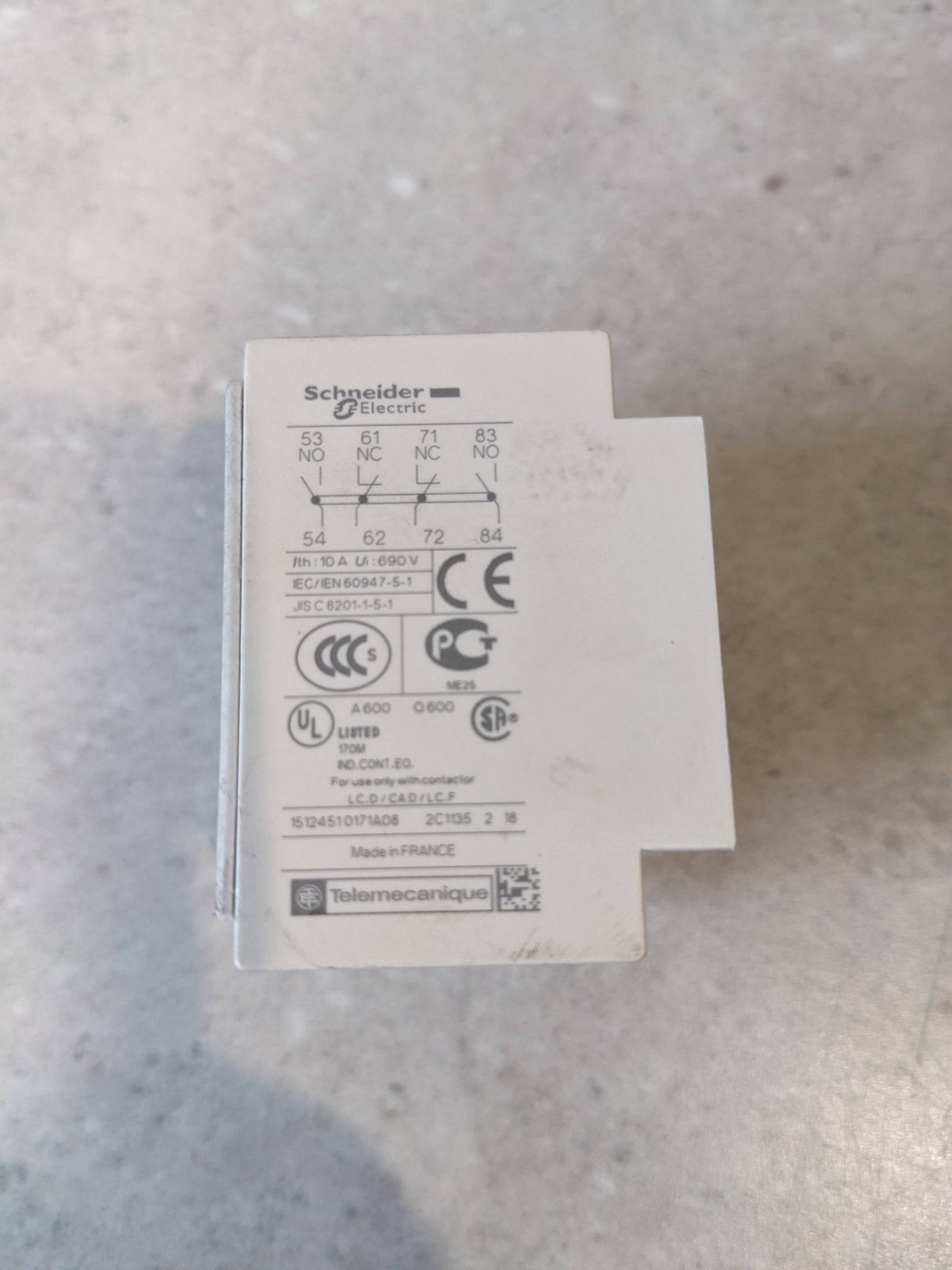 Schneider Electric Auxiliary Contact Block LADN22 2NO+ 2NC