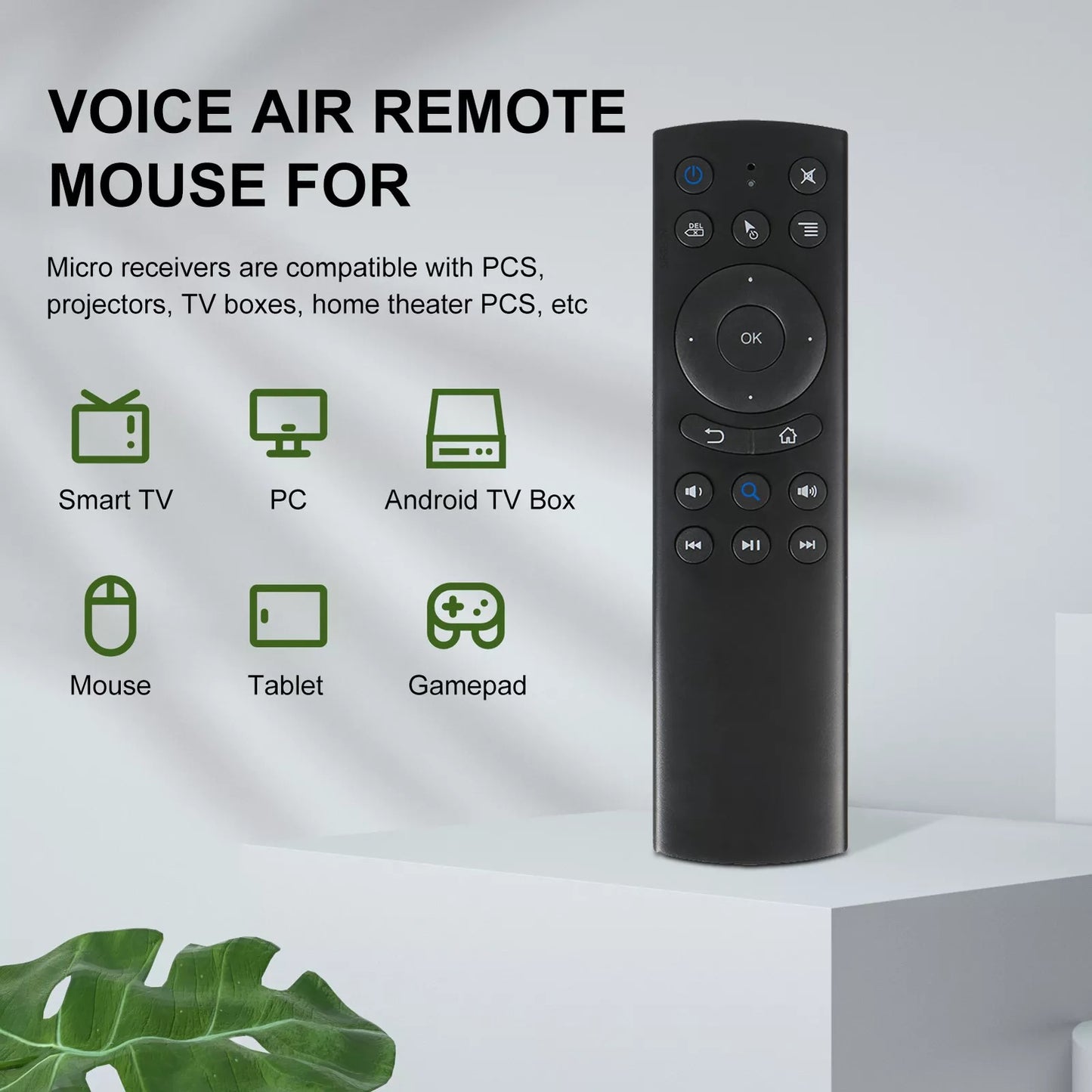 G20S Voice Remote Wireless Air Mouse Gyroscope Control USB Receiver For TV