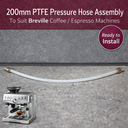 200mm Teflon Pressure Hose Pipe Tube To Suit Breville Coffee / Espresso Machines