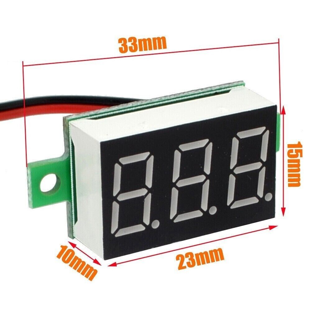 LED Voltmeter Voltage Display Gauge DSN-DVM-368 Motorcycle Car