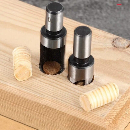 Wood Plug Cutter Drill Bit Set Straight Tapered Cutting Tool Cork Knife HSS Claw