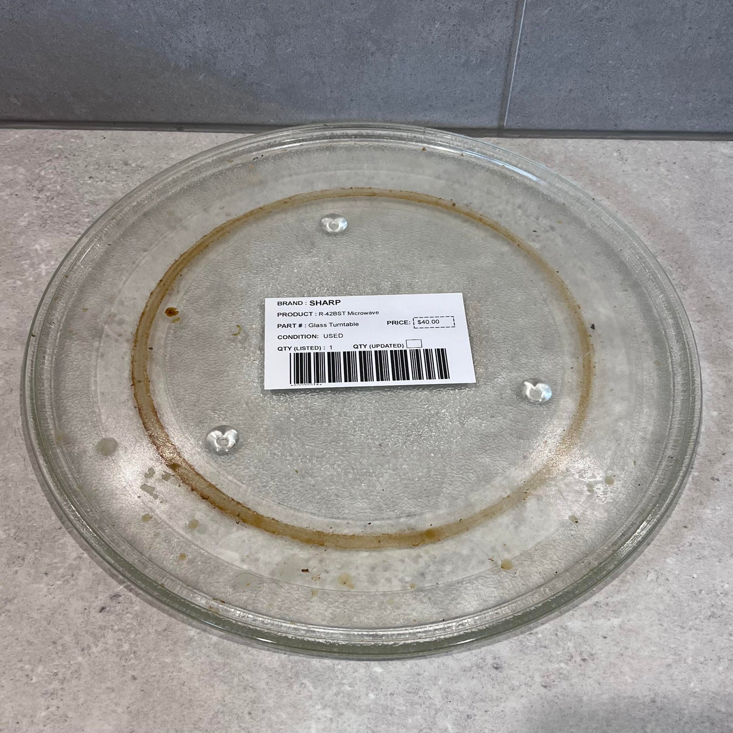 SHARP R-42BST Microwave Glass Turntable