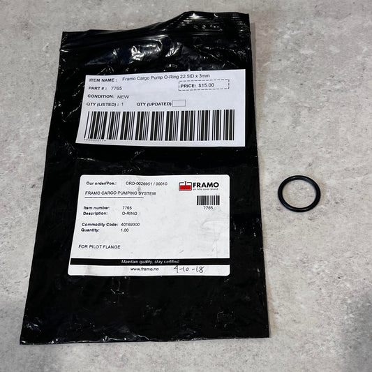 Framo Cargo Pump O-Ring 22.5IDx3mm 7765