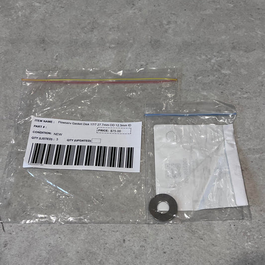 Flowserv Gasket Disk 17/7 27.7mm OD 12.3mm ID