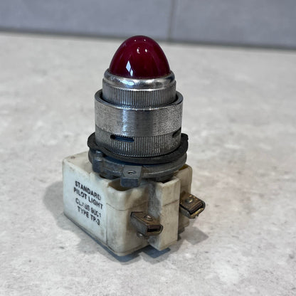 Square D TP3 Pilot Light Front Cover and Lamp Cover- RED CLASS 9001