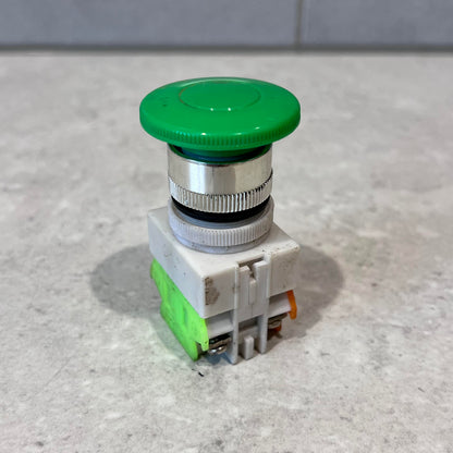 22mm Green Mushroom Momentary Push Button NO+NC LAY7 (PBCY090) LAY37