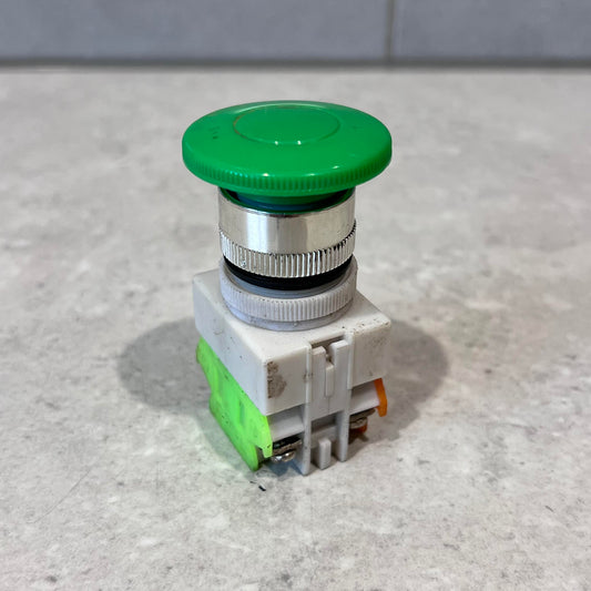 22mm Green Mushroom Momentary Push Button NO+NC LAY7 (PBCY090) LAY37