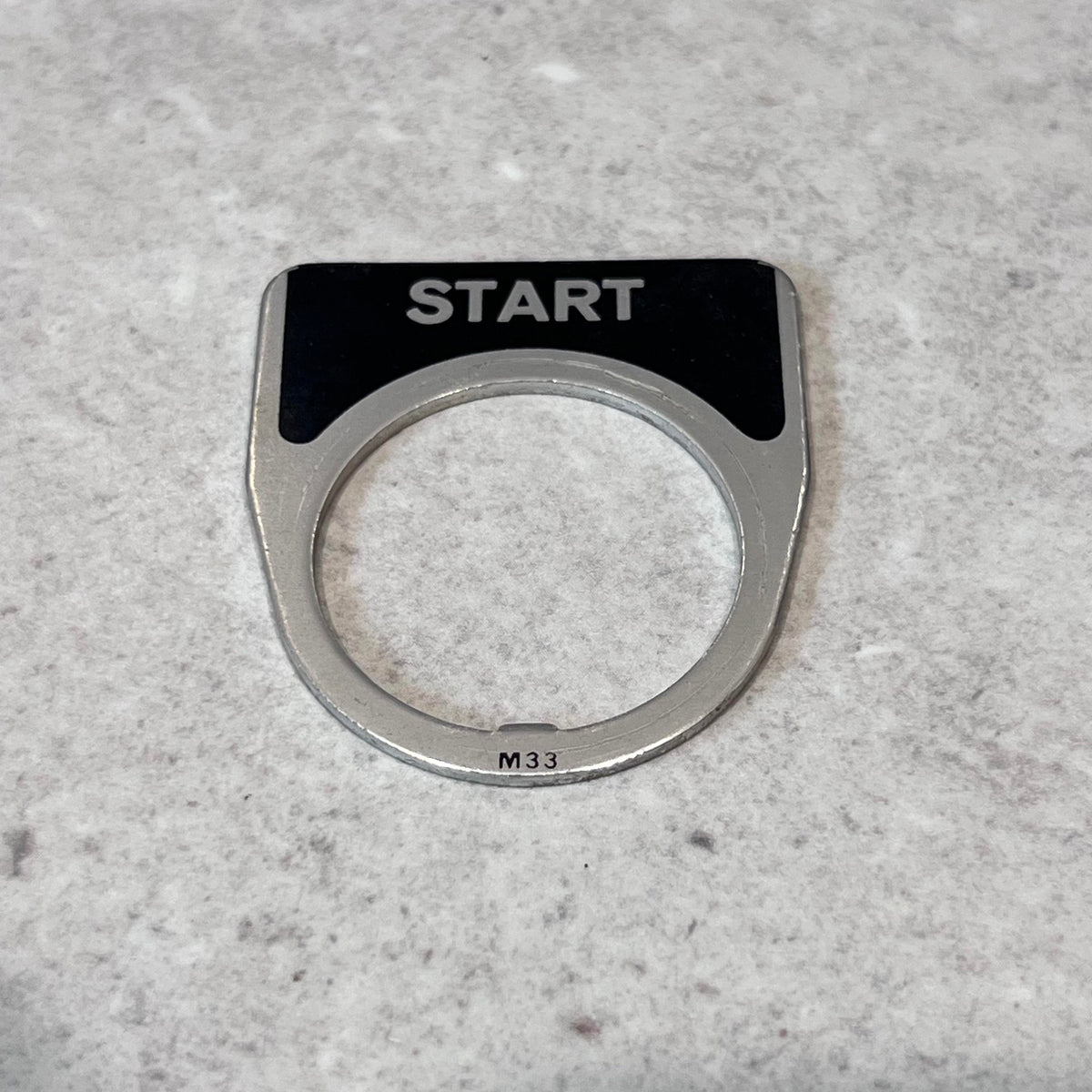 UNIVERSAL START Button Aluminium Label Legend