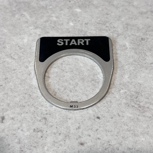 UNIVERSAL START Button Aluminium Label Legend
