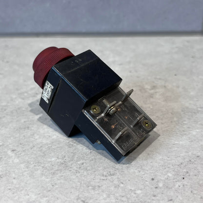 25mm Latching Push Button RED Rubber