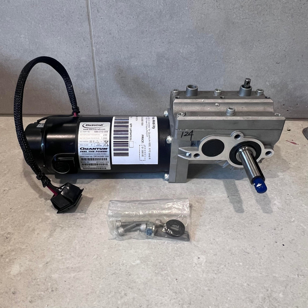 Pride Mobility Motor & Gearbox for Quantum 600, 610 and R-4000 Power Chairs RIGHT