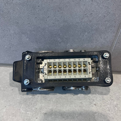 ILME Socket, panel mount, 16 pin, 400V, 16A CNF16