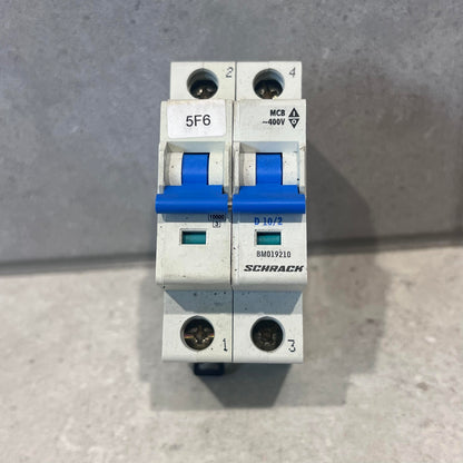 Schrack Circuit breaker D10/2, two pole
