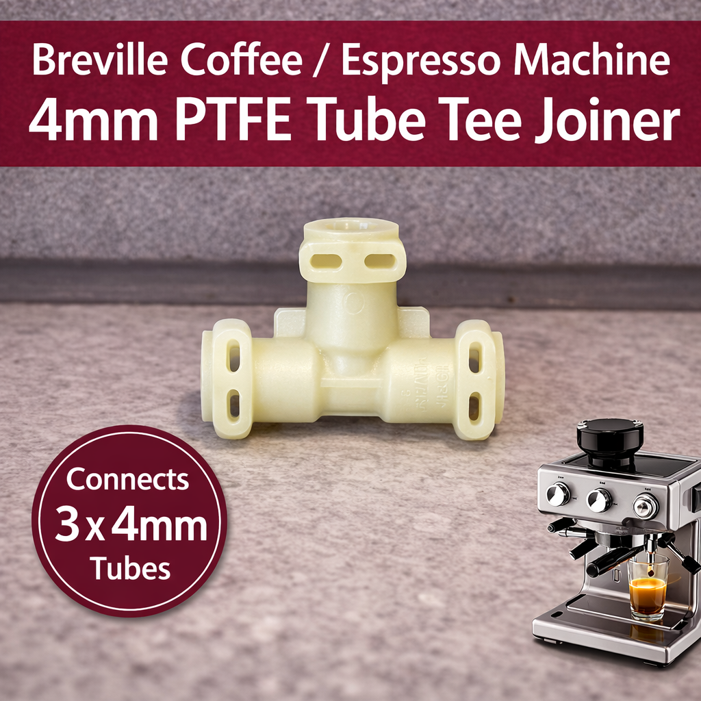 Breville Coffee / Espresso Machine 4mm PTFE Tube Tee Joiner