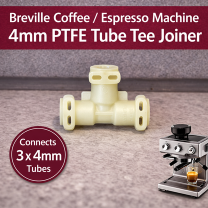 Breville Coffee / Espresso Machine 4mm PTFE Tube Tee Joiner