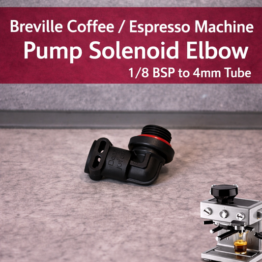 1/8" BSP Male Elbow Thread to 4mm pipe connection to suit Breville Coffee Machine