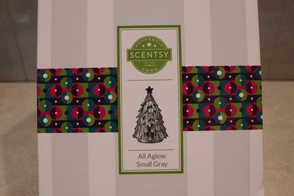Scentsy - All Aglow Small Gray Christmas Tree Scentsy Warmer
