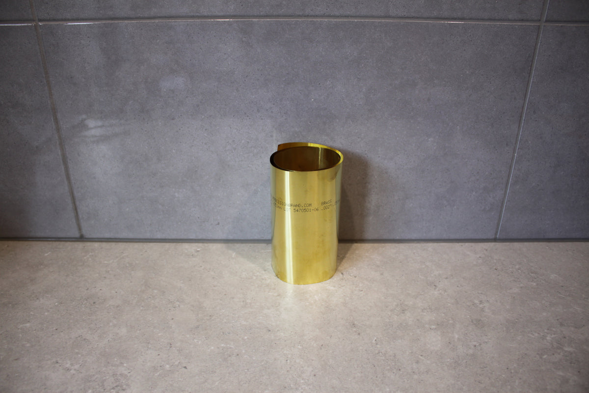 Precision Brand - Brass Shim 0.002 Gauge 6" Wide Offcut Roll - 17195