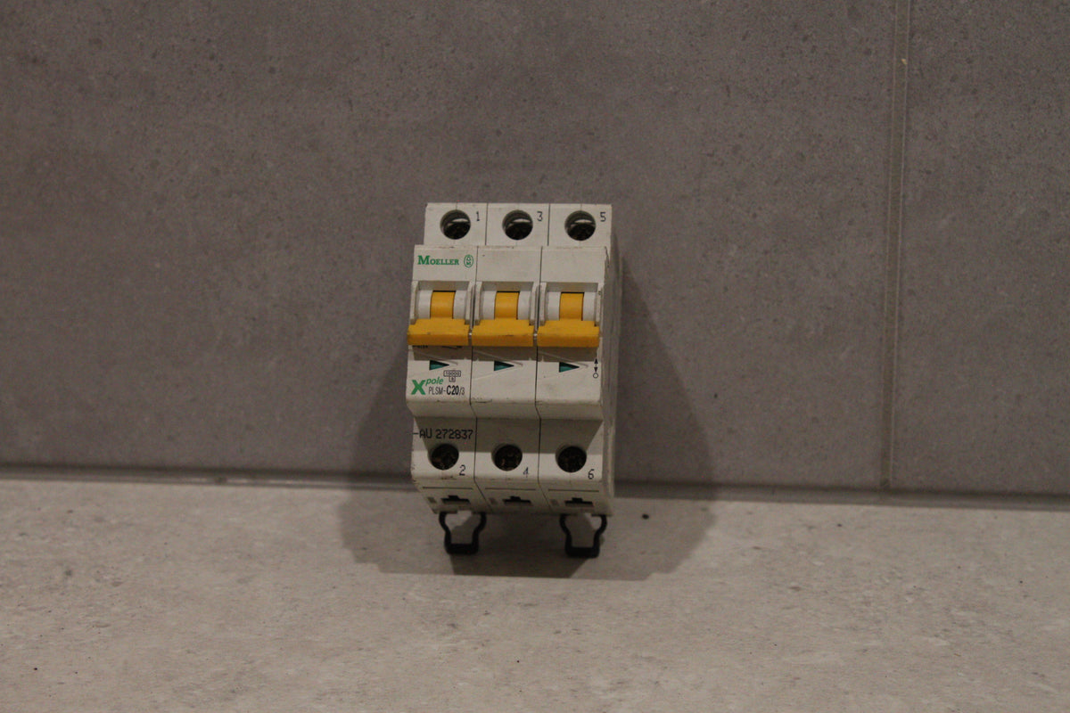Moeller X Pole 20a Type C Triple Pole MCB PLSM-C20/3-AU