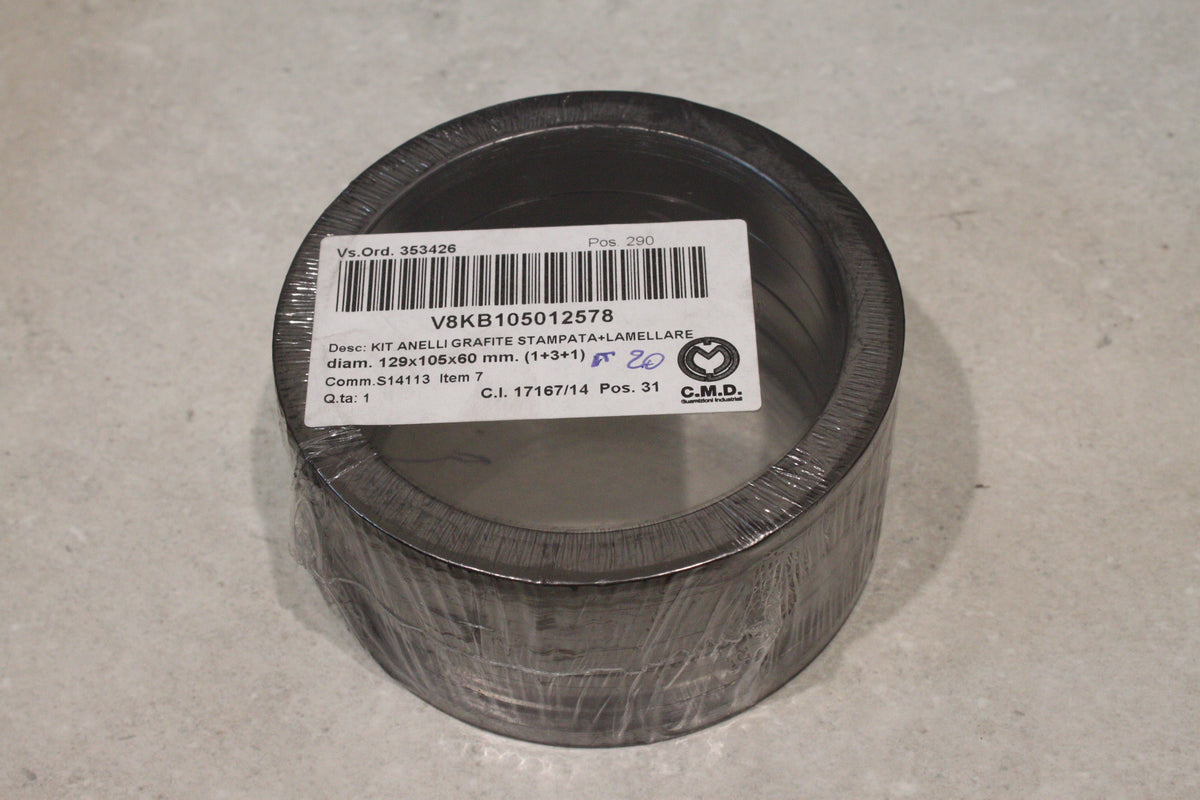 ORTON VALVE SHAFT PACKING Gasket Graphite 105 ID x 129 OD x 60mm V8KB105012578