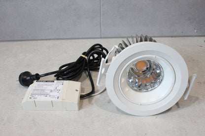 Pierlite Kimbal 6 55W Downlight 150mm Cutout 3000K White KA6P148R3W